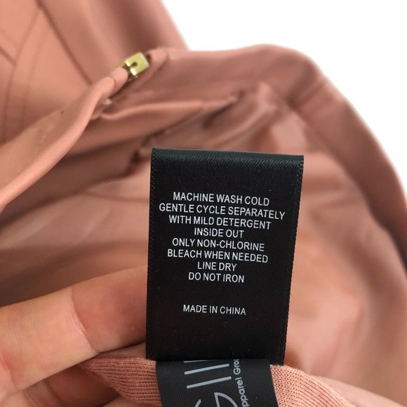 *SOLD* Marc New York Size Medium Pink Faux Leather Full Zip Long Sleeve Jacket - Picture 9 of 10